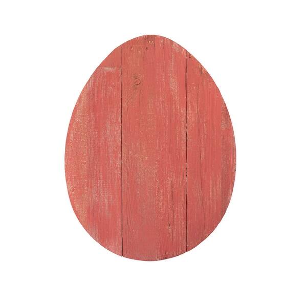 12" Farmhouse Red Wooden Large Egg Bed Bath & Beyond 39674837